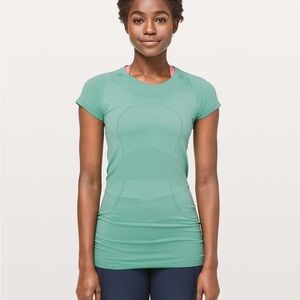 Lululemon Run Swiftly Tech Short Sleeve Tank Aqua Mint  Size 10